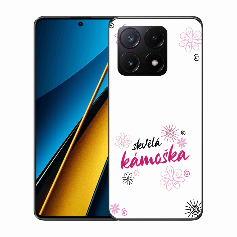 Gél borítás mmCase a Xiaomi Poco X6 Pro 5G-n - nagyszerű haver fehér háttérrel