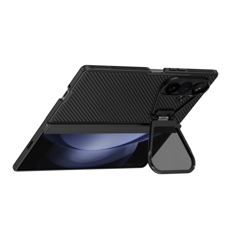 Nillkin CamShield Prop Magnetic (átlátszó lencse) hátsó tok a Samsung Galaxy Z Fold 8-hoz, Ultra Black