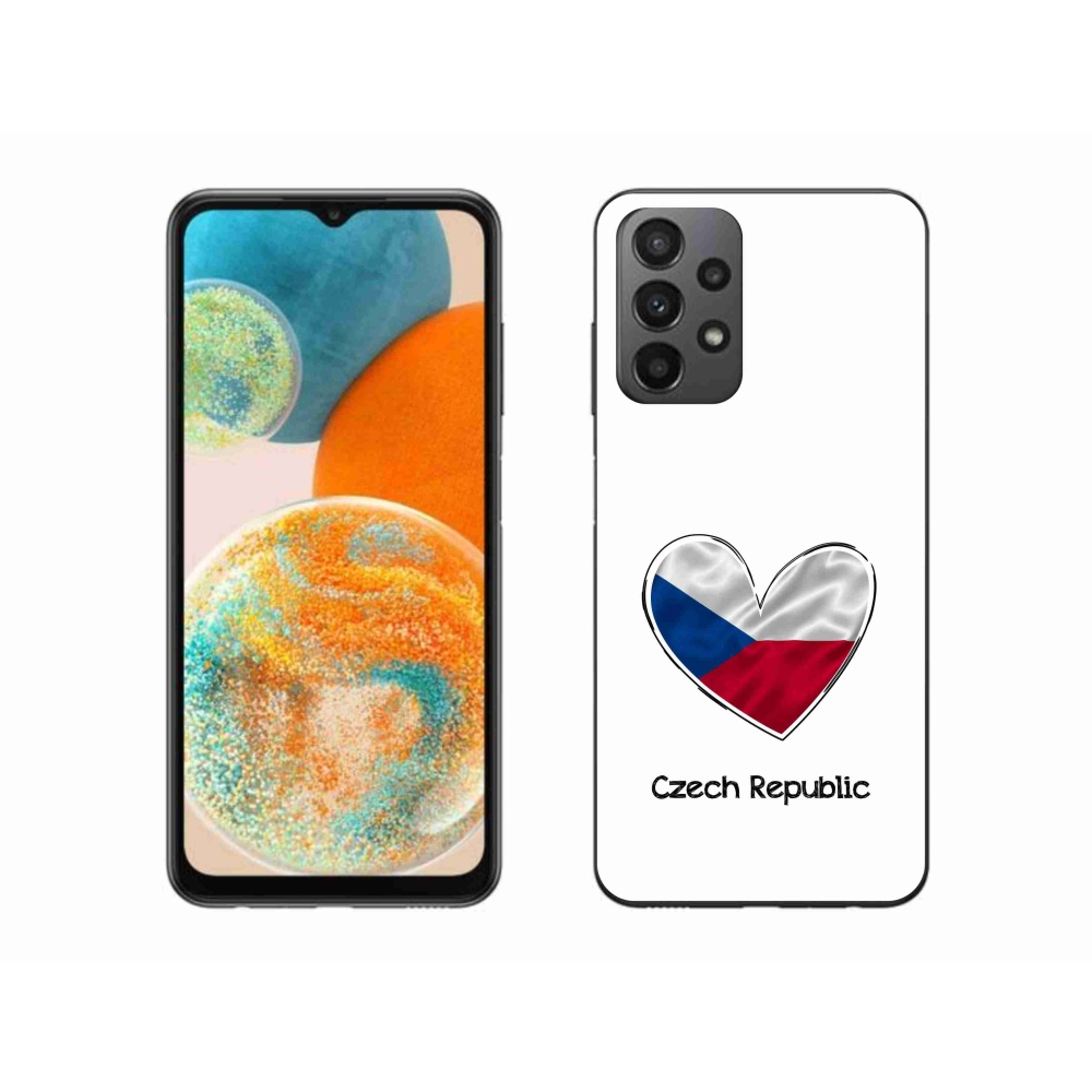 Gél borító mmCase Samsung Galaxy A23 4G/5G - zászló szív fehér háttérrel