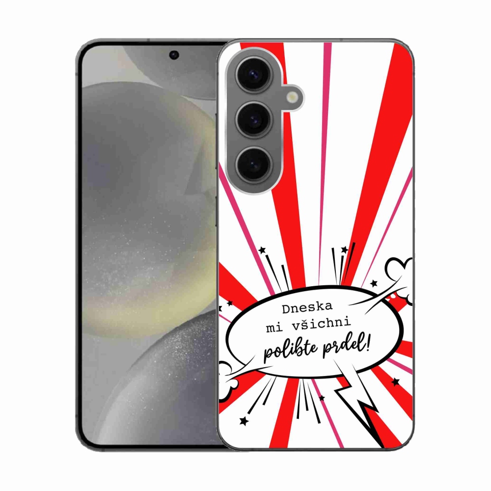 Gél borító mmCase Samsung Galaxy S24 készülékhez - vicces szöveg 15 fehér háttér