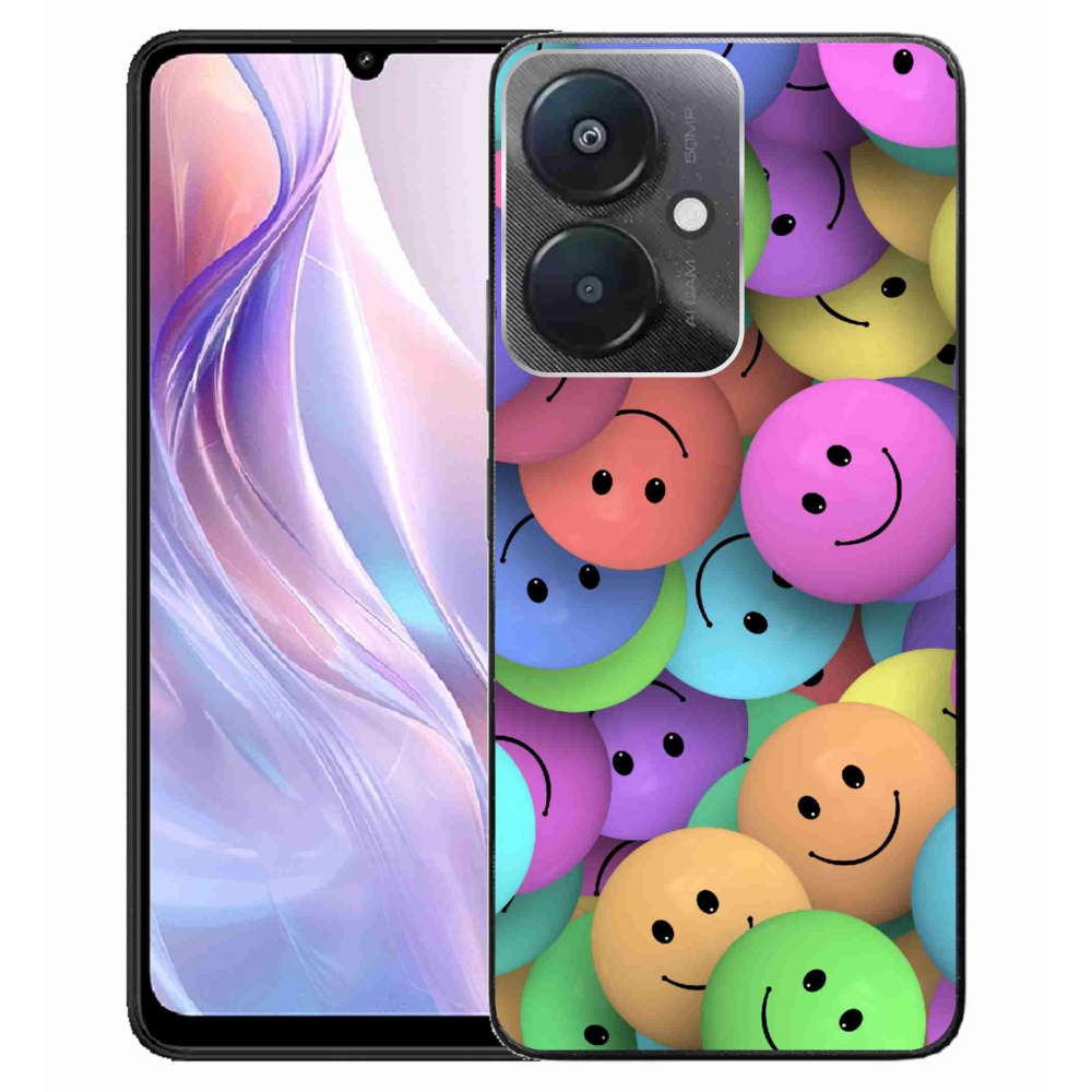Gél borító mmCase a Xiaomi Redmi 13C 5G számára - színes smiley-k