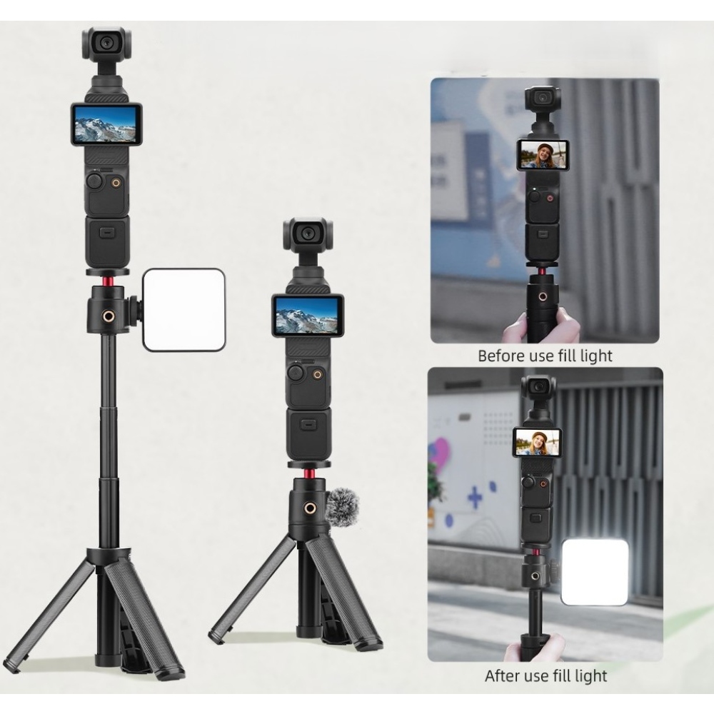 FLYMILE szelfibot állvánnyal DJI Osmo Pocket 3, Insta360 X4, GO 3 és GO 3S kamerákhoz