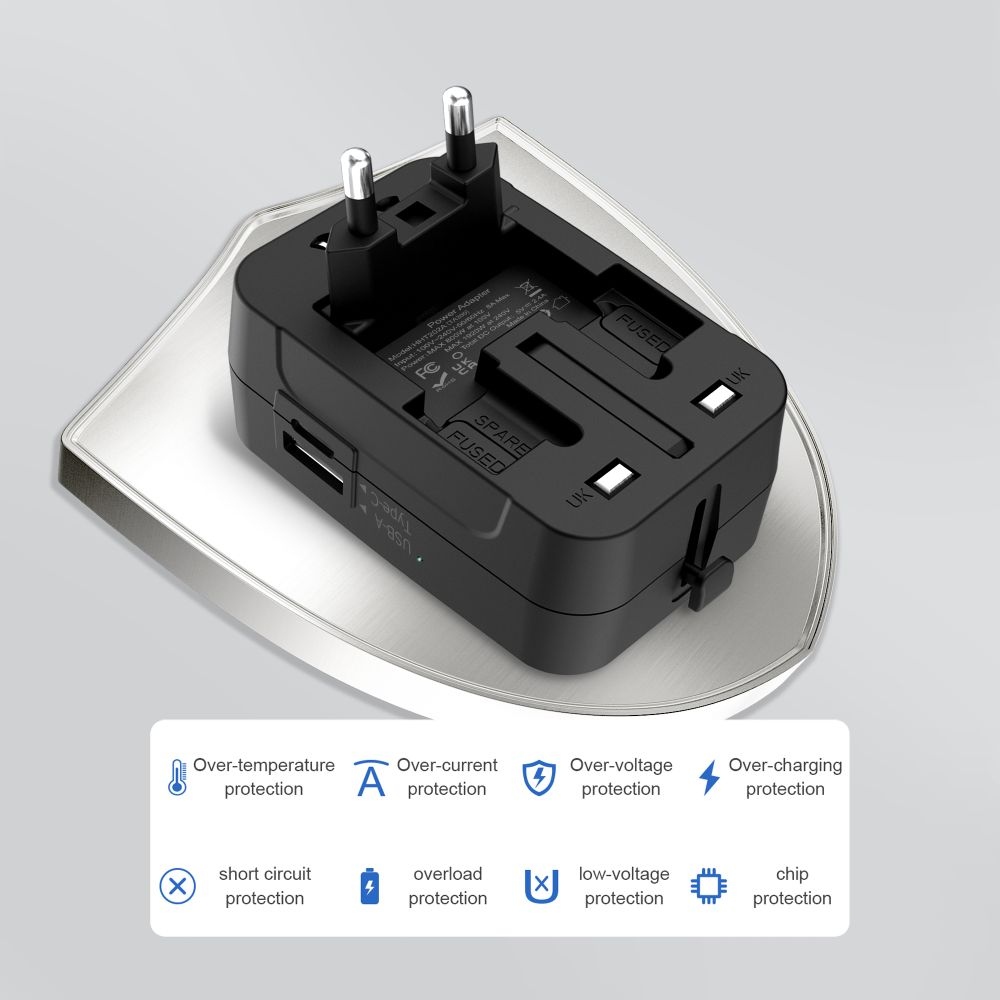 Tech-Protect TA300 univerzális utazóadapter EU / UK / US / AU