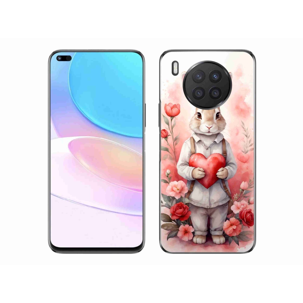 Zselés borítás mmCase a Honor 50 Lite-hoz - nyúl szívvel