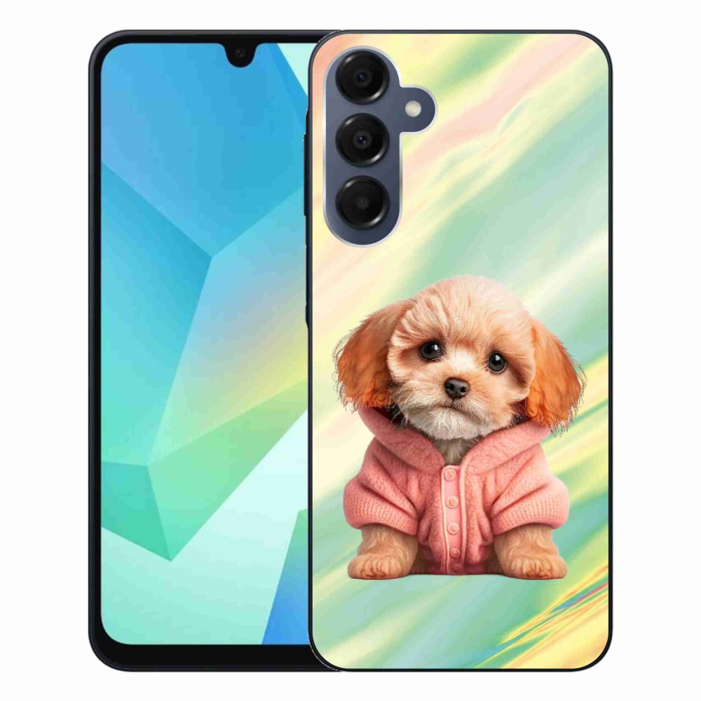Gél borítás mmCase Samsung Galaxy A16 4G/5G - pulóveres kiskutya Samsung Galaxy A16 4G/5G - pulóverben