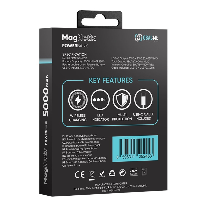 CSOMAGOLÁS: ME MagNetix 5000 mAh-s powerbank, fekete