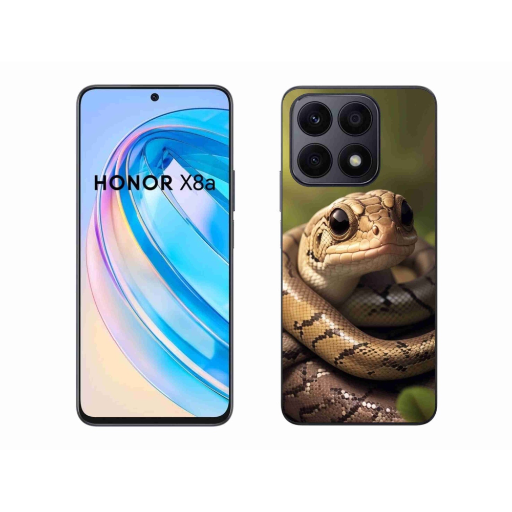 Zselés borítás mmCase a Honor X8a számára - kígyó 1
