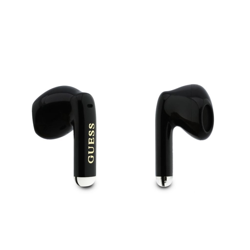 Guess Gold Line Glossy Classic Logo TWS vezeték nélküli fülhallgató, fekete