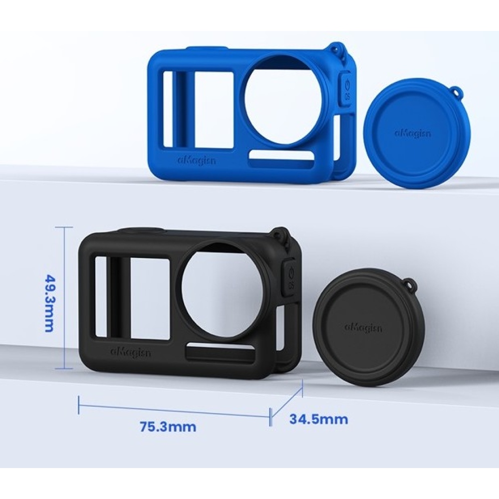 AMAGISN szilikon védőtok DJI Osmo Action 4 és Action 3 kamerákhoz - fekete