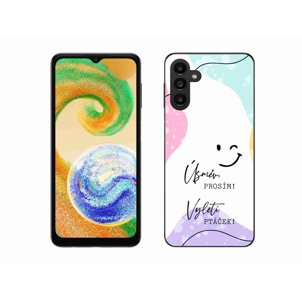 Gél borító mmCase Samsung Galaxy A04s (164.7x76.7x9.1mm) - vicces szöveg 4 fehér háttérrel