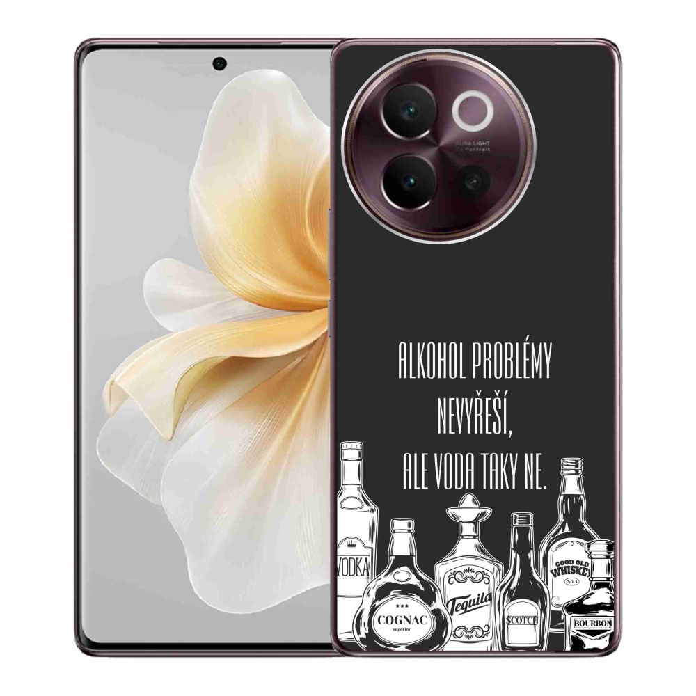 Gél borító mmCase Vivo V40 Lite 5G - vicces szöveg fekete háttérrel