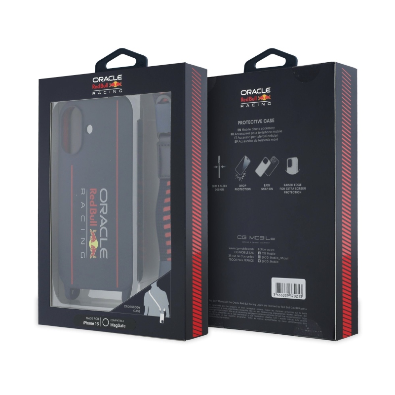 Red Bull szilikon függőleges logó MagSafe hátlap + keresztpánt az iPhone 16-hoz Tengerészgyalogság