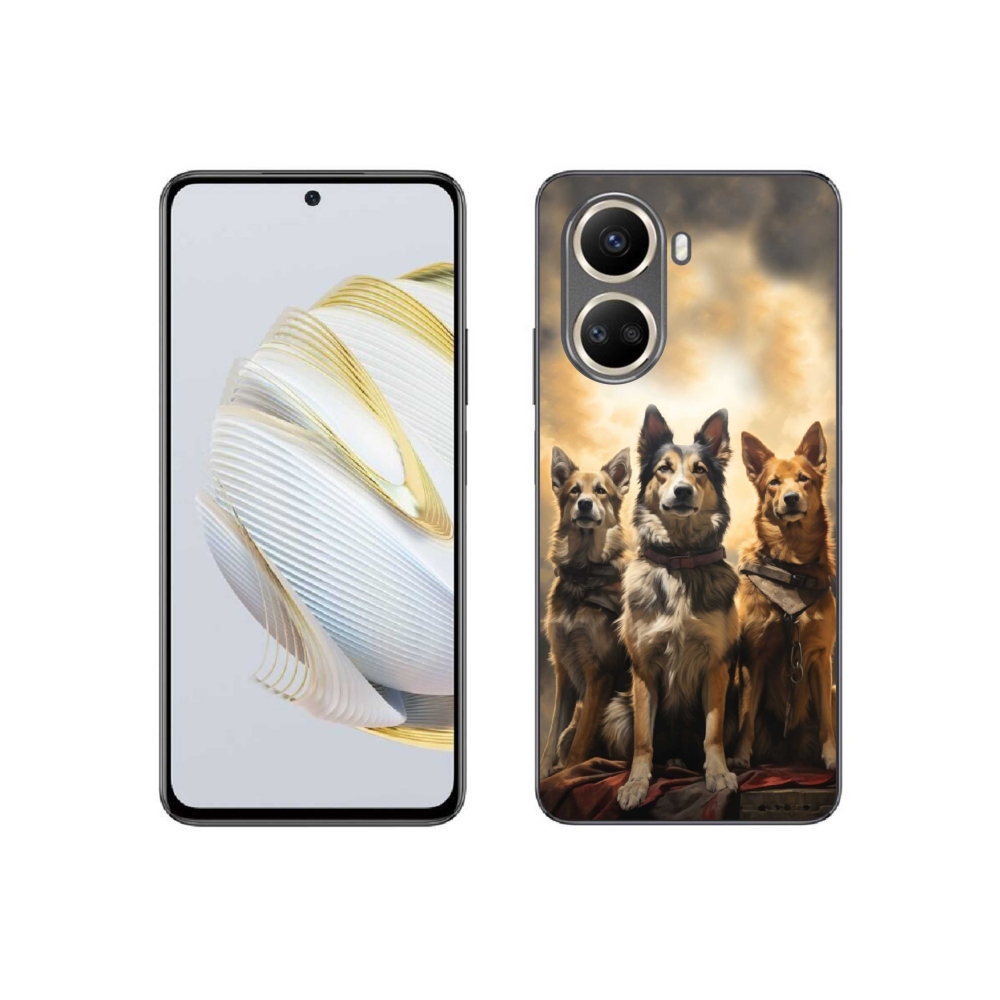 Gél borítás mmCase a Huawei Nova 10 SE számára - három kutya