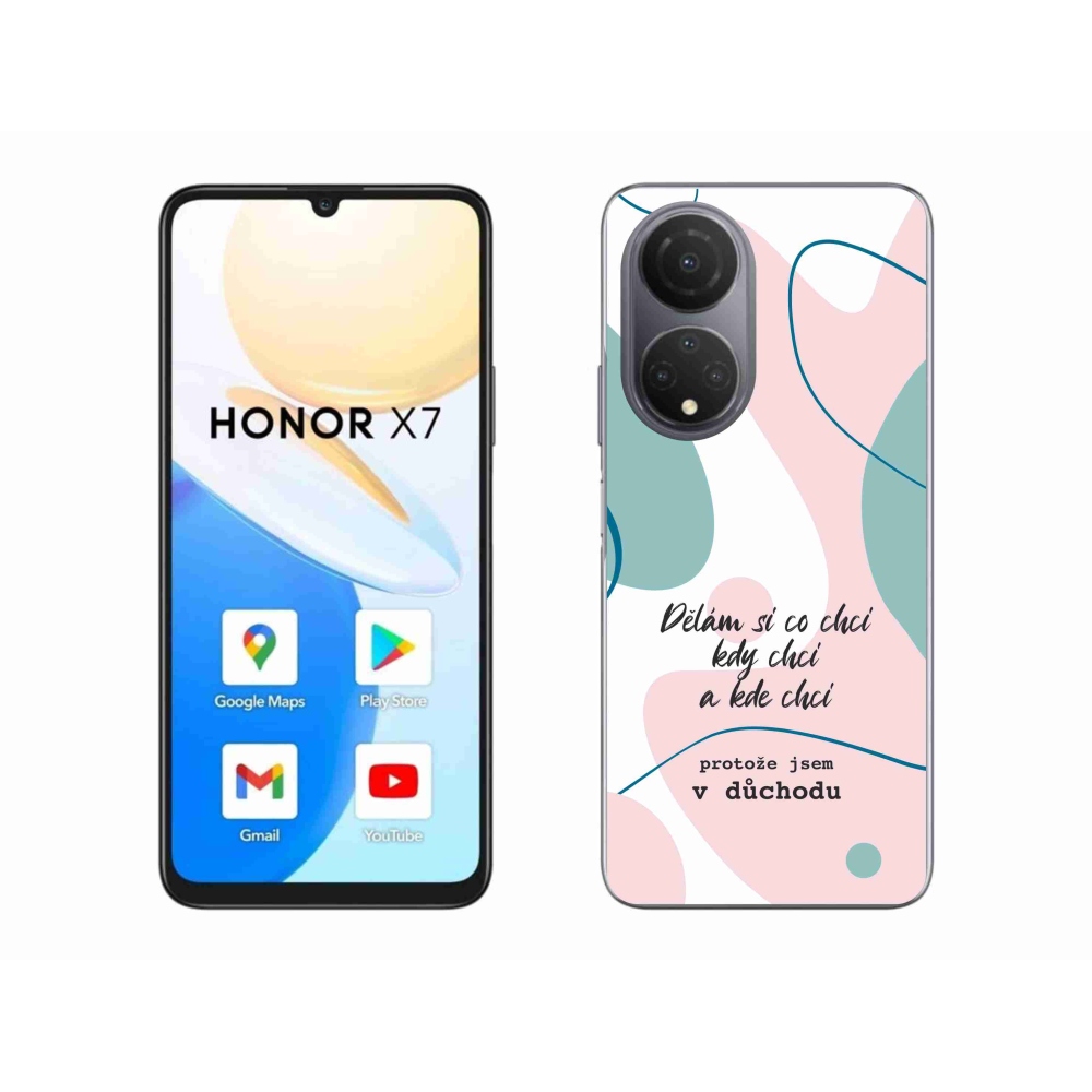 Zselés borító mmCase a Honor X7-hez - vicces szöveg 10 fehér háttérrel