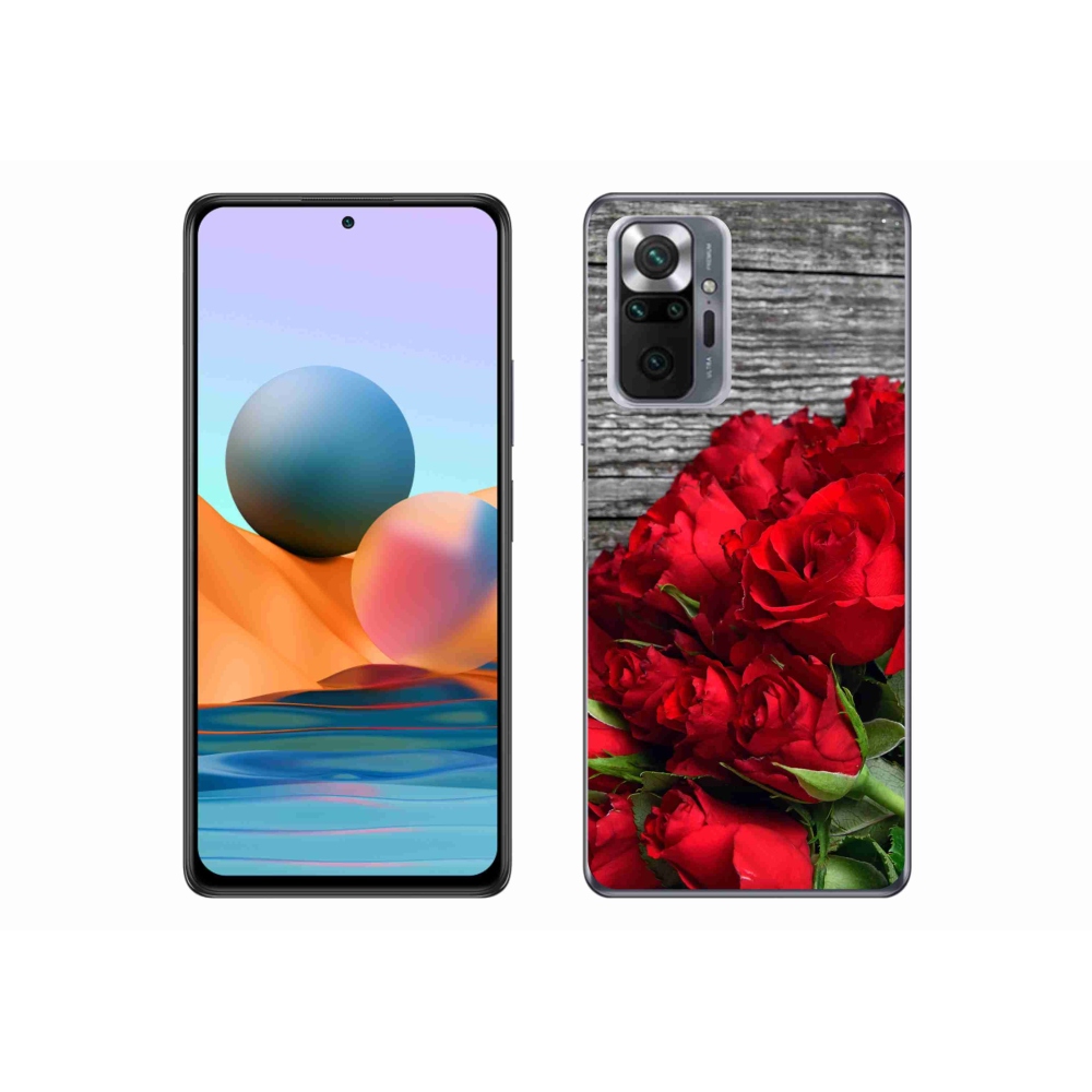 Gél borítás mmCase a Xiaomi Redmi Note 10 Pro készülékhez - piros rózsa