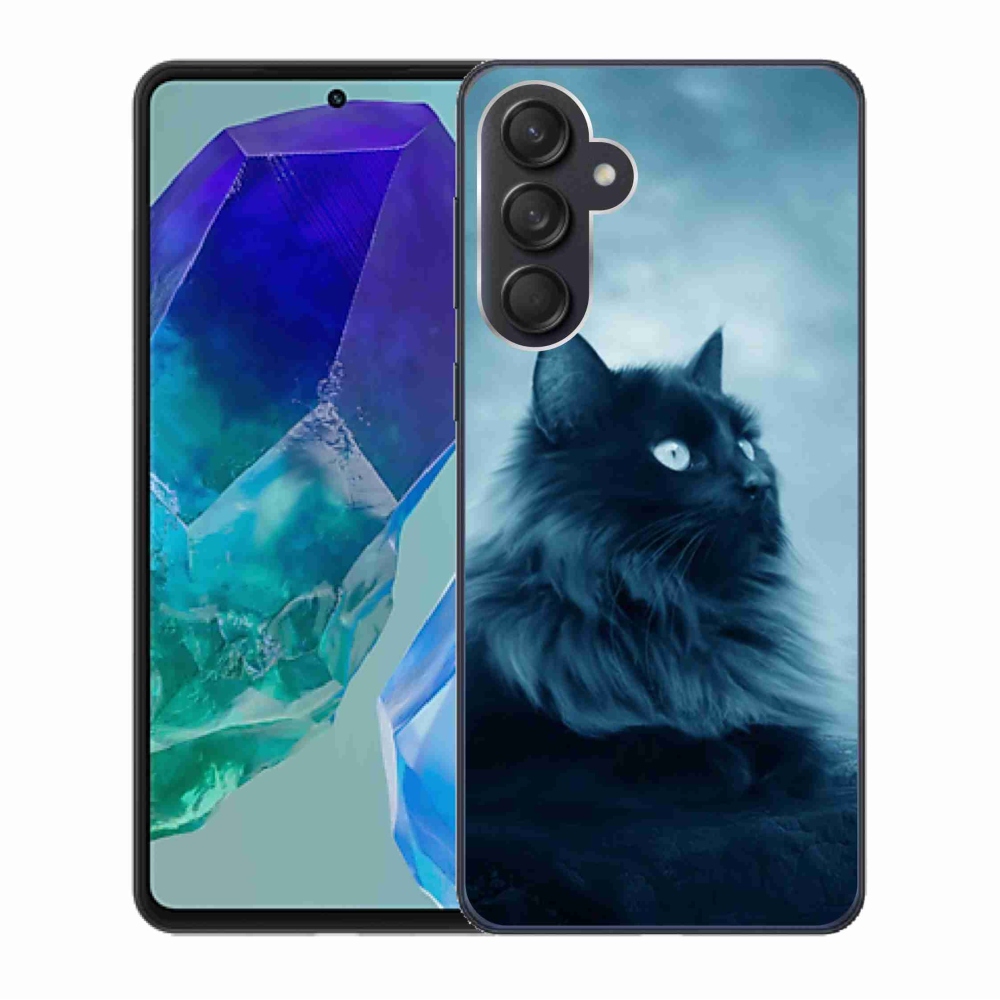 Gél tok mmCase a Samsung Galaxy M55 5G készülékhez - fekete cat 1