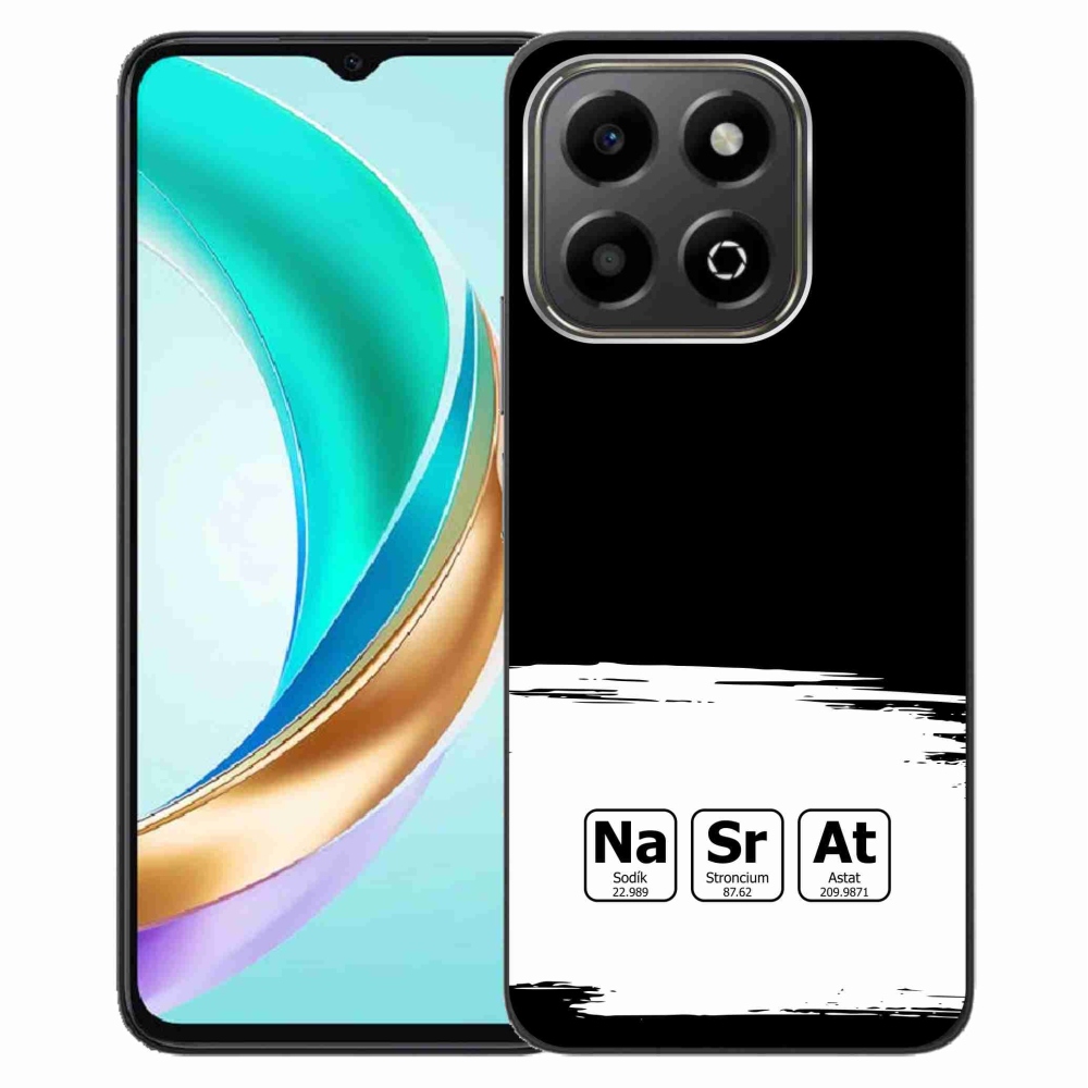 Gél borító mmCase a Honor X6b készülékhez - kémiai elemek fehér és fekete háttérrel