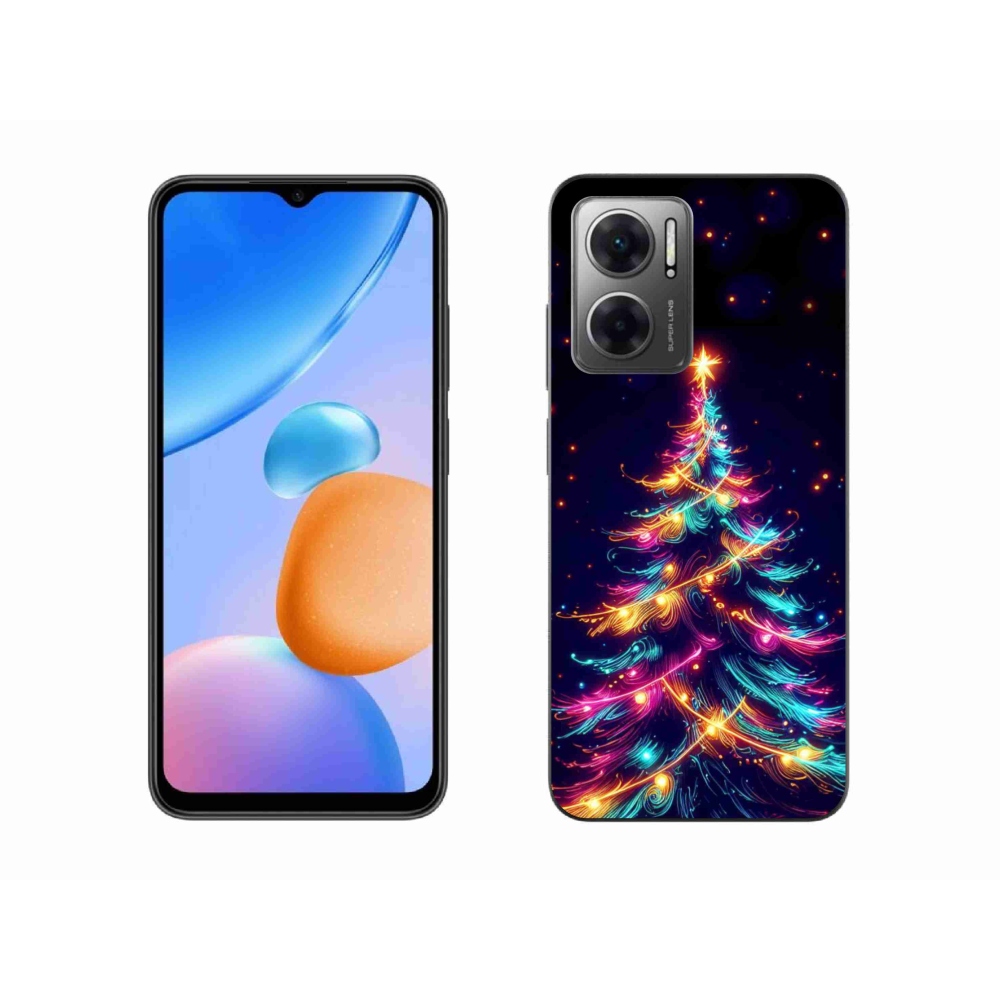 Gél borítás mmCase a Xiaomi Redmi 10 5G-hez - neon karácsonyfa