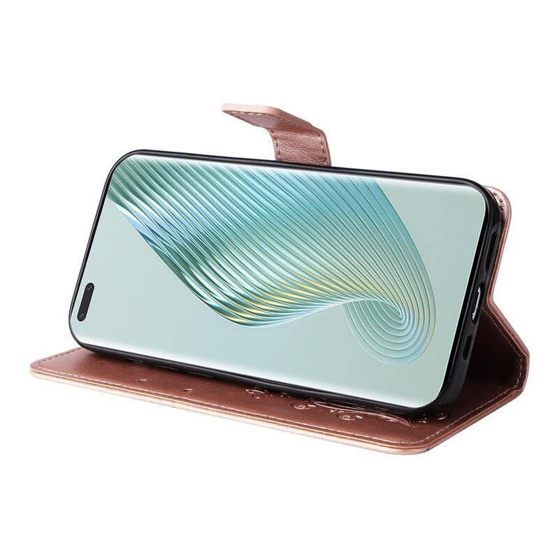 Nagy pillangó könyv tok Honor Magic 5 Pro 5G - rózsa arany