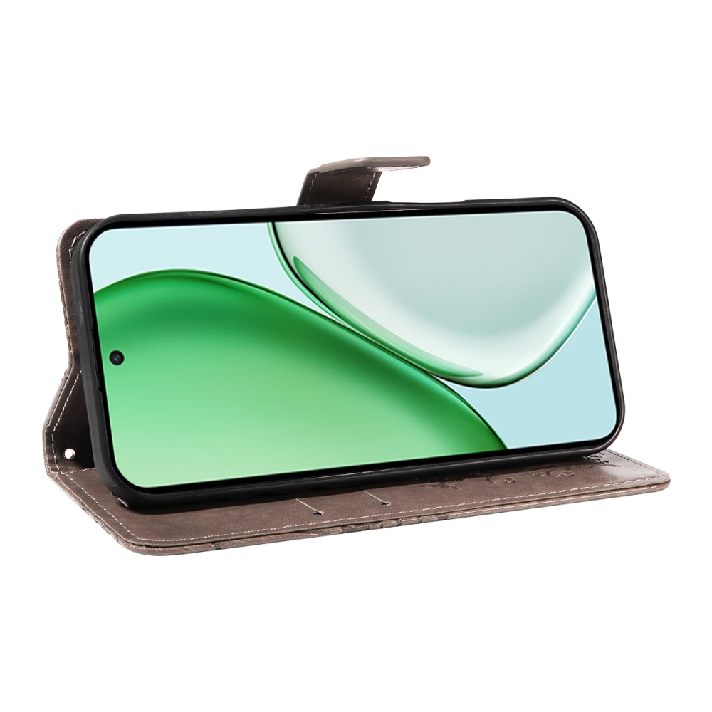 Nagy pillangó könyv tok a Honor Magic 8 Lite 5G számára - szürke