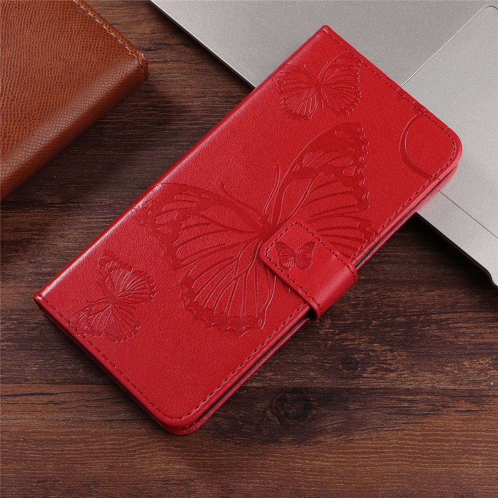 Big Butterfly könyvformájú tok iPhone 18 Pro Max/17 Pro Max-hoz – piros