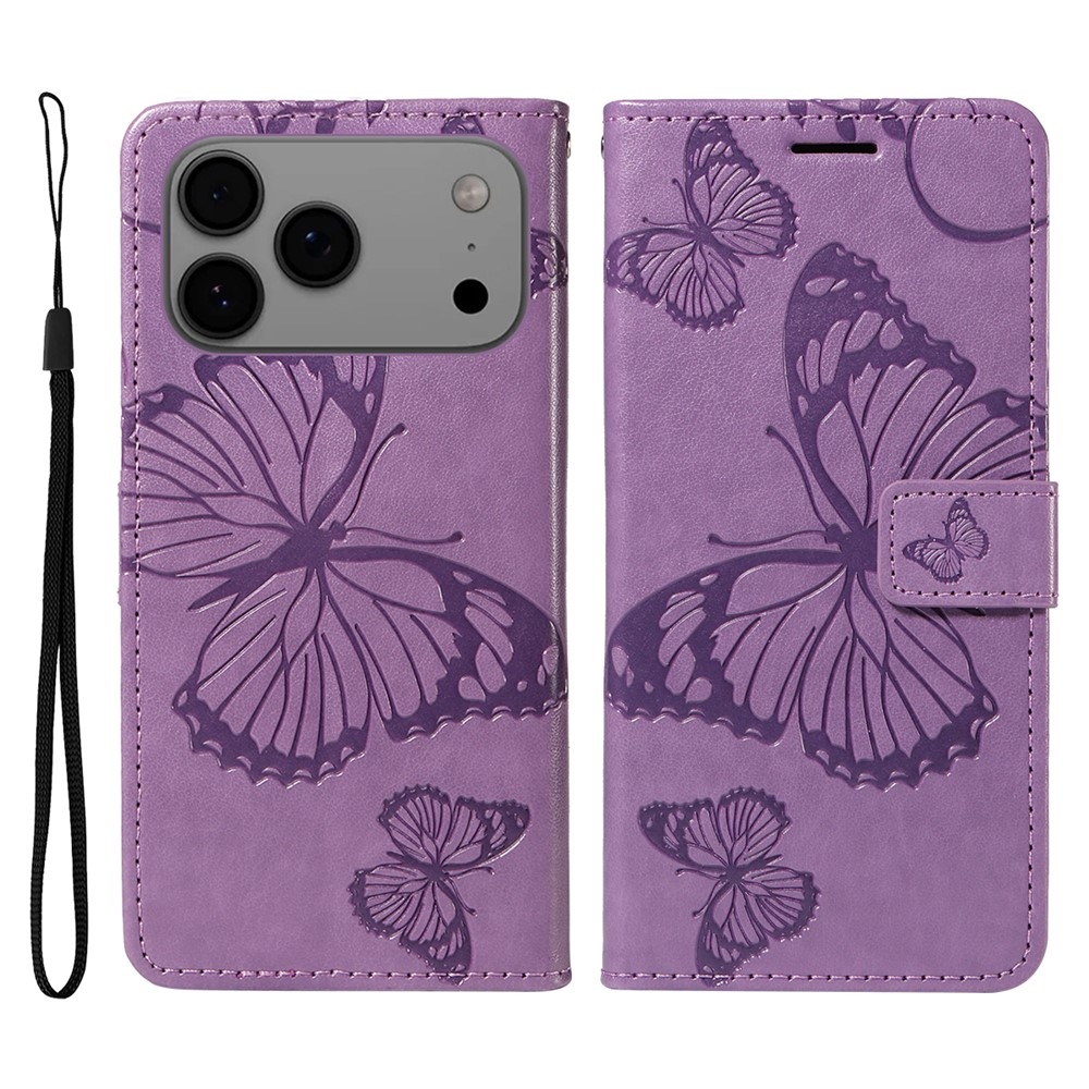 Big Butterfly könyvhátlap az iPhone 18 Pro Max/17 Pro Max készülékhez – lila