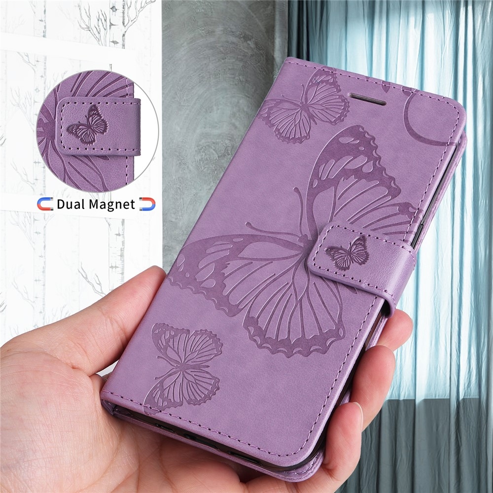 Big Butterfly könyvhátlap az iPhone 18 Pro Max/17 Pro Max készülékhez – lila