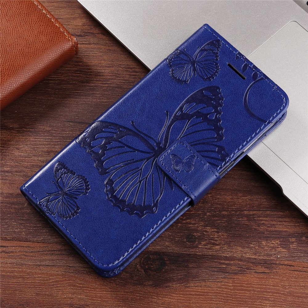 Big Butterfly könyvformájú tok iPhone 18 Pro Max/17 Pro Max-hoz – kék