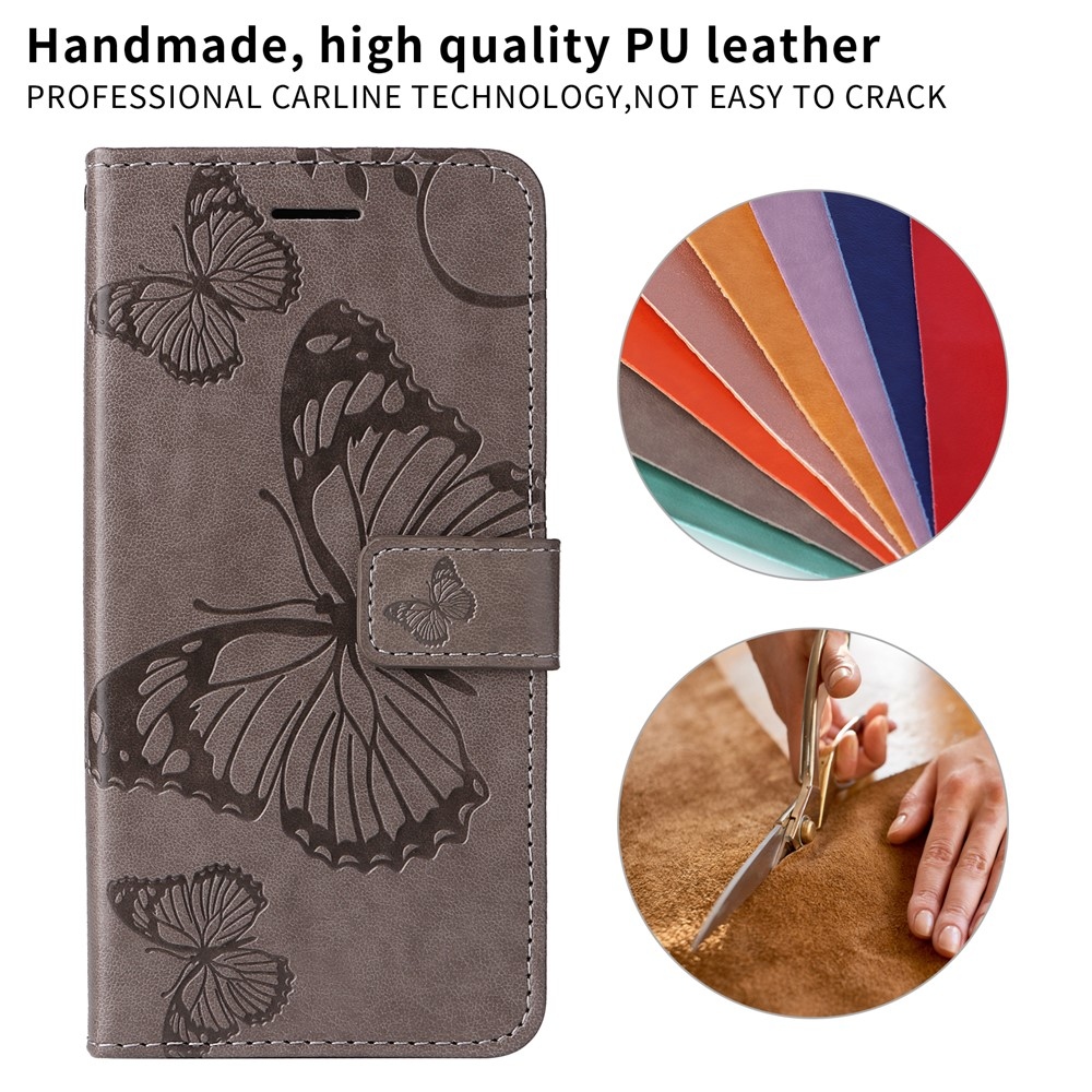 Big Butterfly könyvhátlap az iPhone 18 Pro Max/17 Pro Max készülékhez – szürke