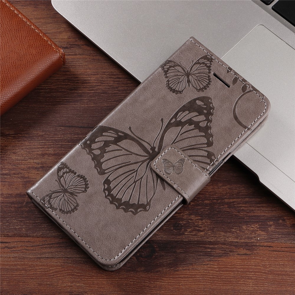 Big Butterfly könyvhátlap az iPhone 18 Pro Max/17 Pro Max készülékhez – szürke