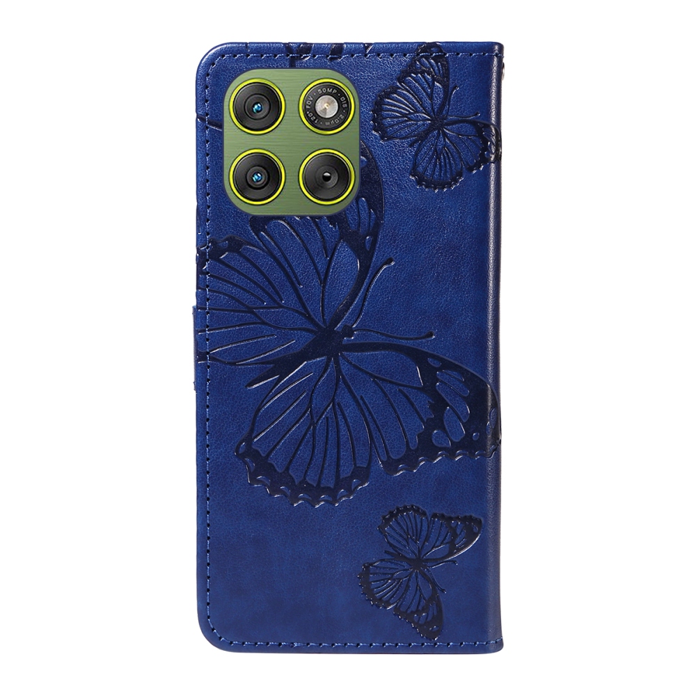 Nagy pillangó könyv tok Motorola Edge 70 5G - kék