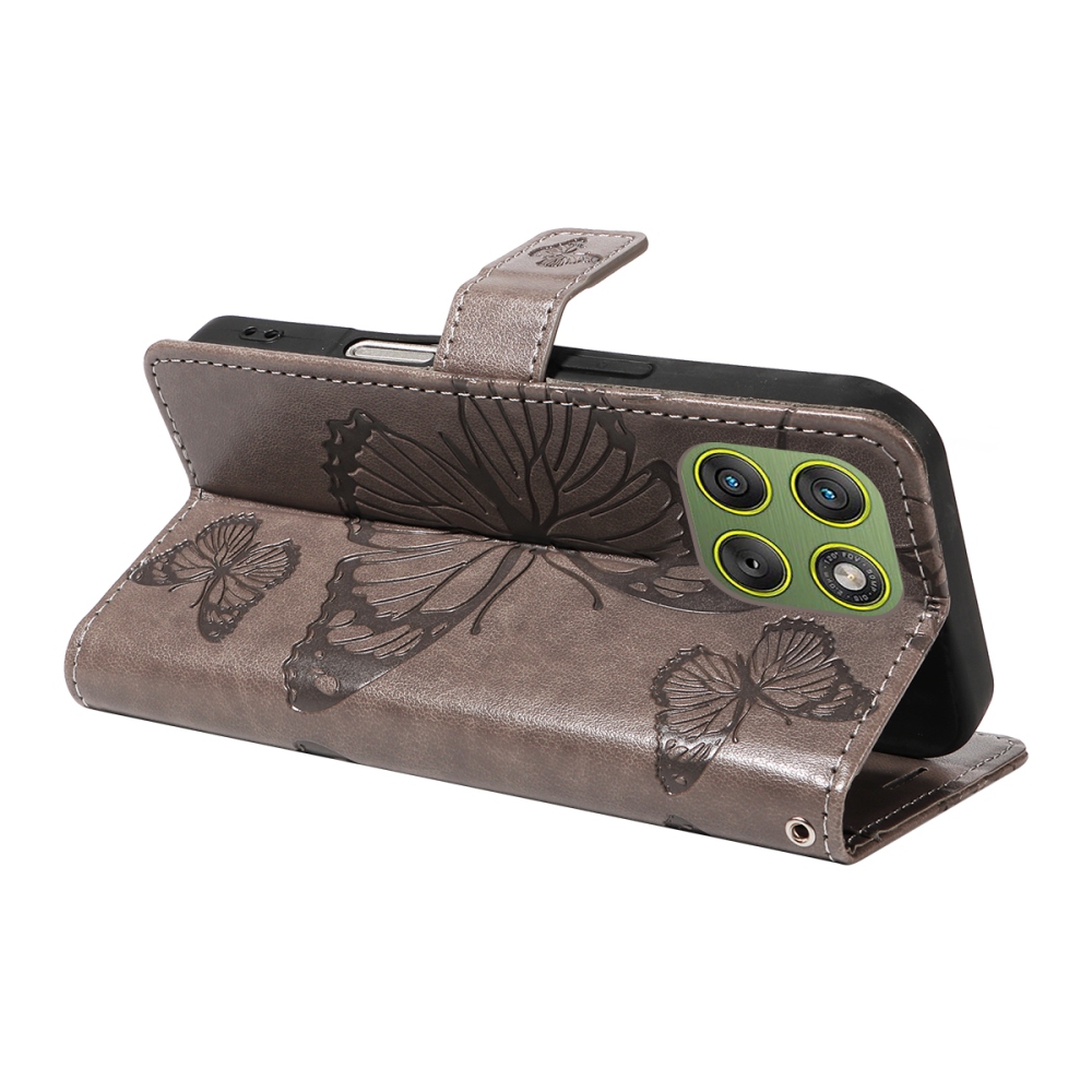 Nagy pillangó könyv tok Motorola Edge 70 5G - szürke
