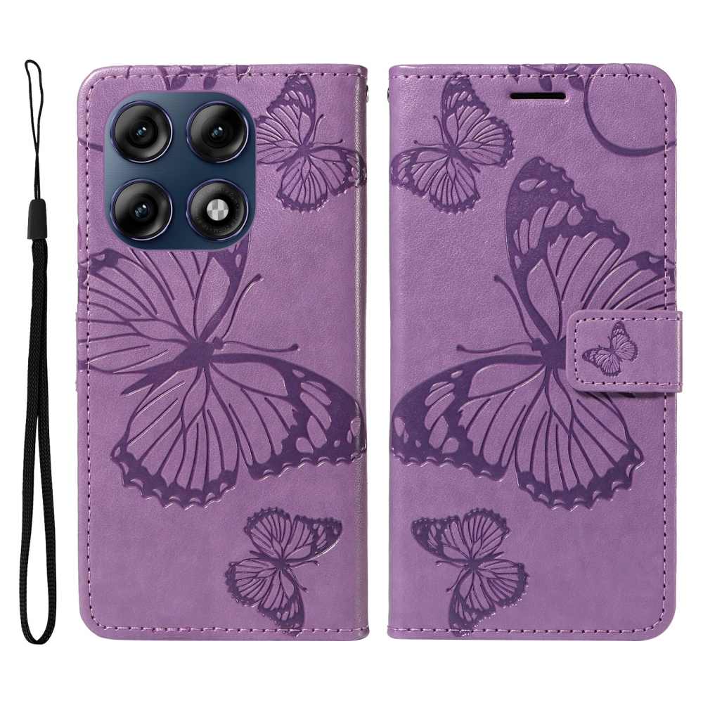 Big Butterfly könyvszerű tok a Motorola Edge 70 Pro 5G-hez – lila