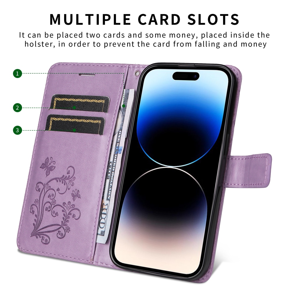Big Butterfly könyvszerű tok a Motorola Edge 70 Pro 5G-hez – lila