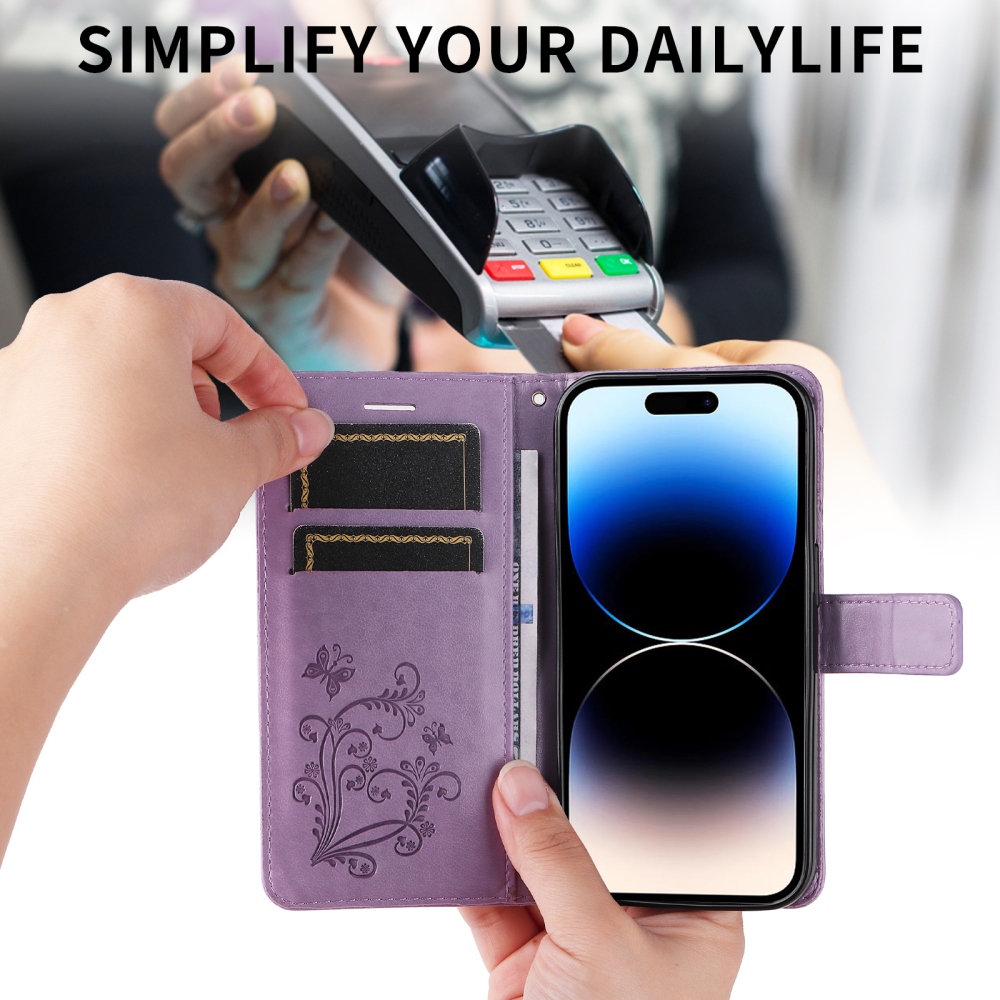 Big Butterfly könyvszerű tok a Motorola Edge 70 Pro 5G-hez – lila