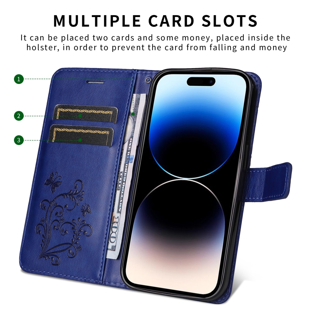 Big Butterfly könyvformájú tok a Motorola Edge 70 Pro 5G-hez – kék