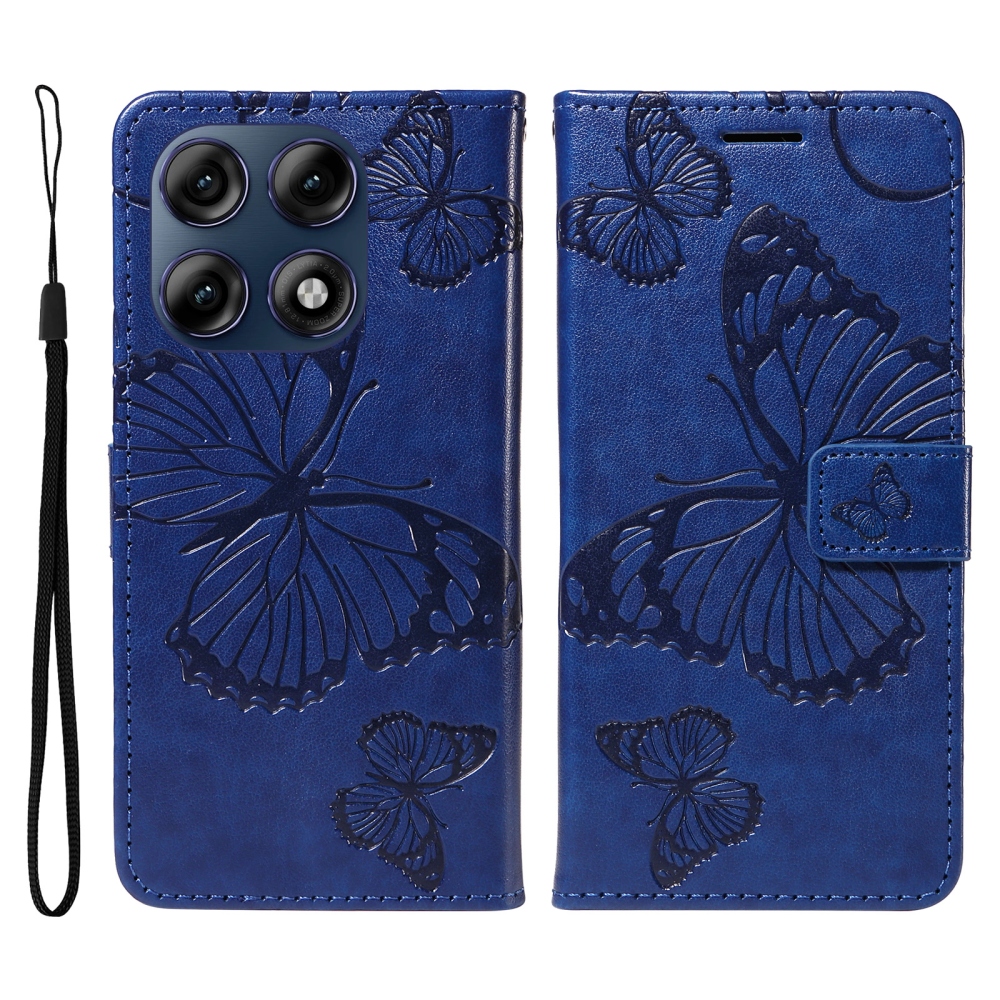 Big Butterfly könyvformájú tok a Motorola Edge 70 Pro 5G-hez – kék