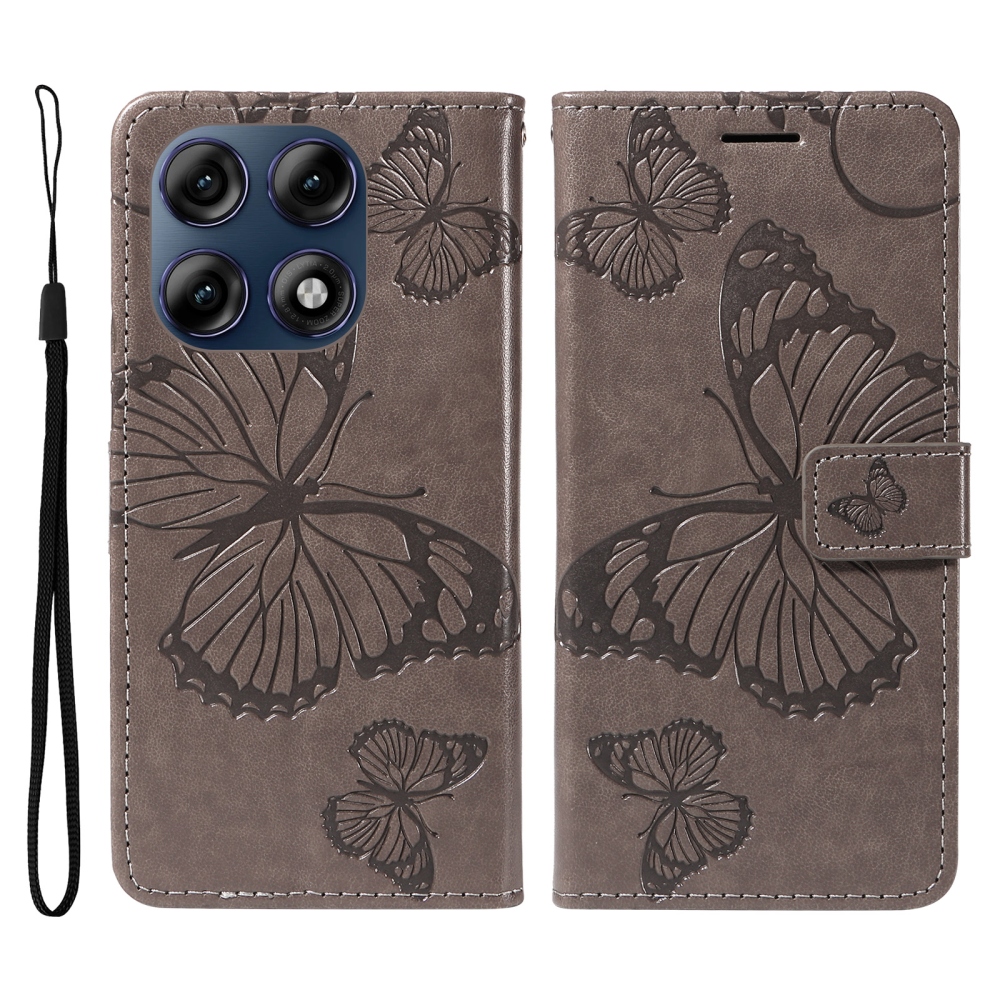 Big Butterfly könyvformájú tok a Motorola Edge 70 Pro 5G-hez – szürke