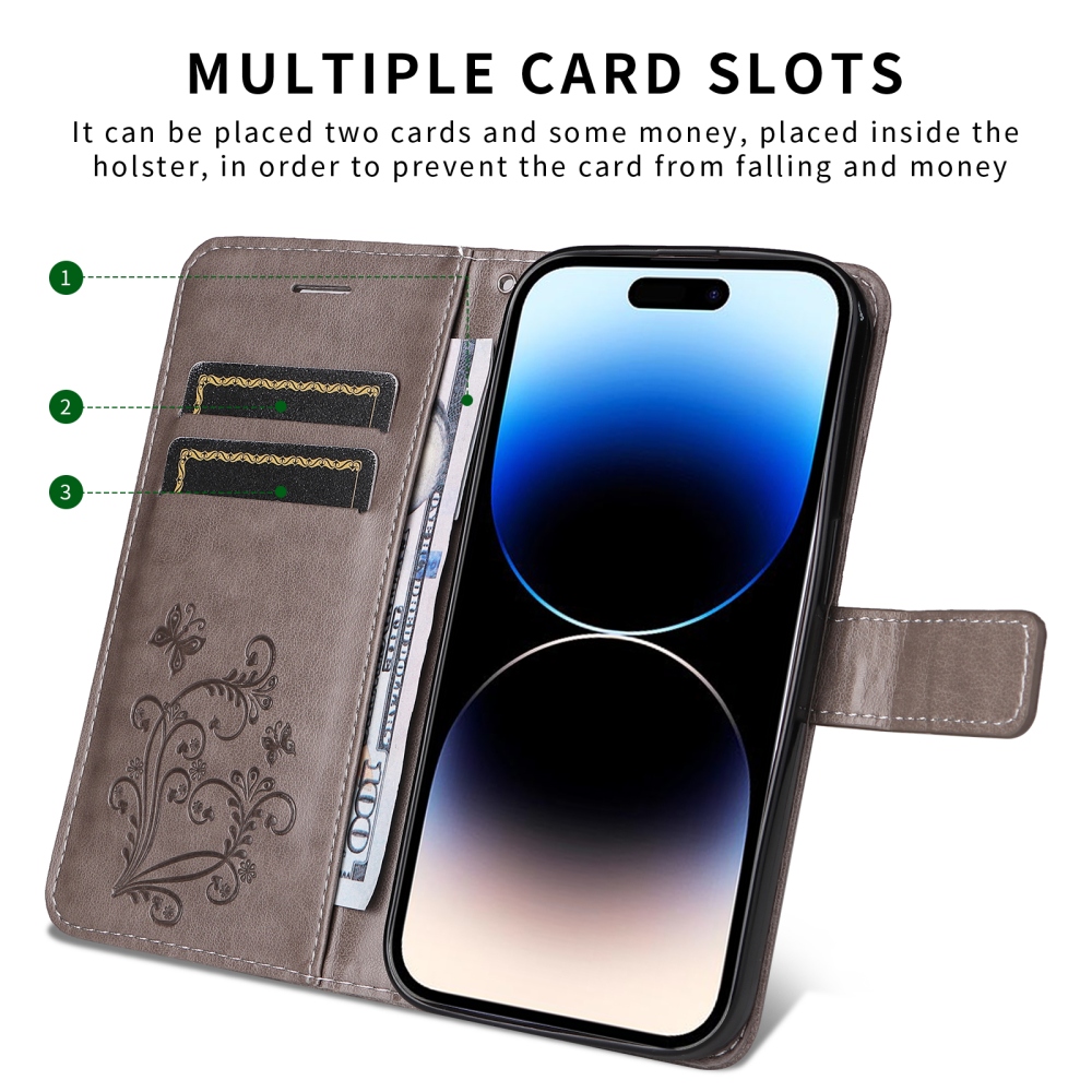 Big Butterfly könyvformájú tok a Motorola Edge 70 Pro 5G-hez – szürke