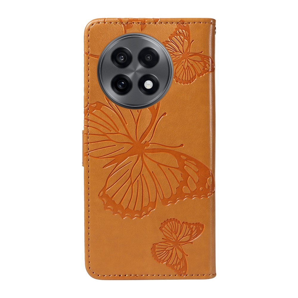 Nagy pillangó könyv tok a OnePlus 13R 5G számára - sárga