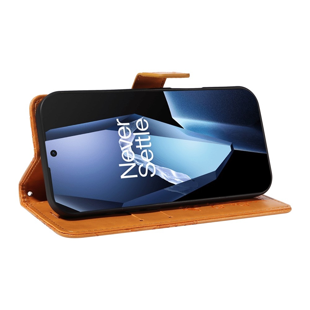 Nagy pillangó könyv tok a OnePlus 13R 5G számára - sárga