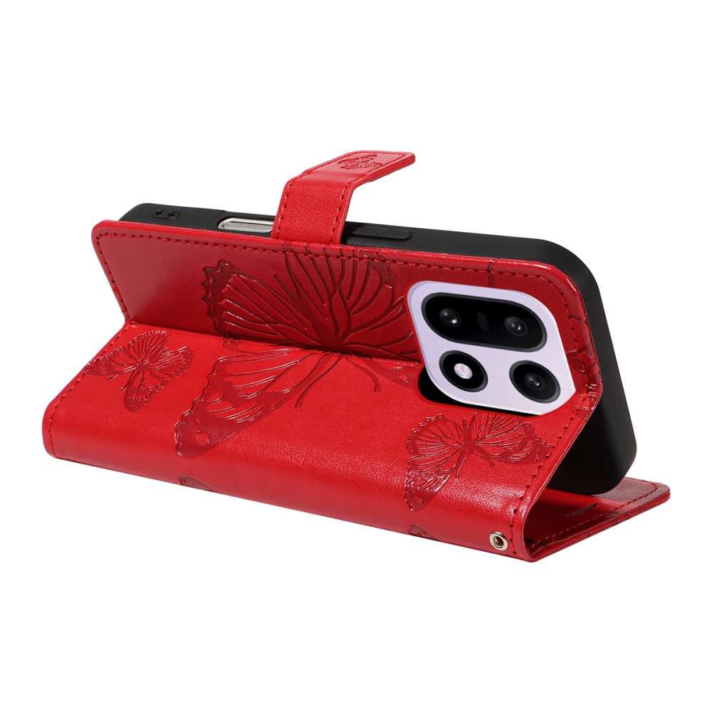 Nagy pillangó könyv tok a OnePlus 15 5G-hez - piros