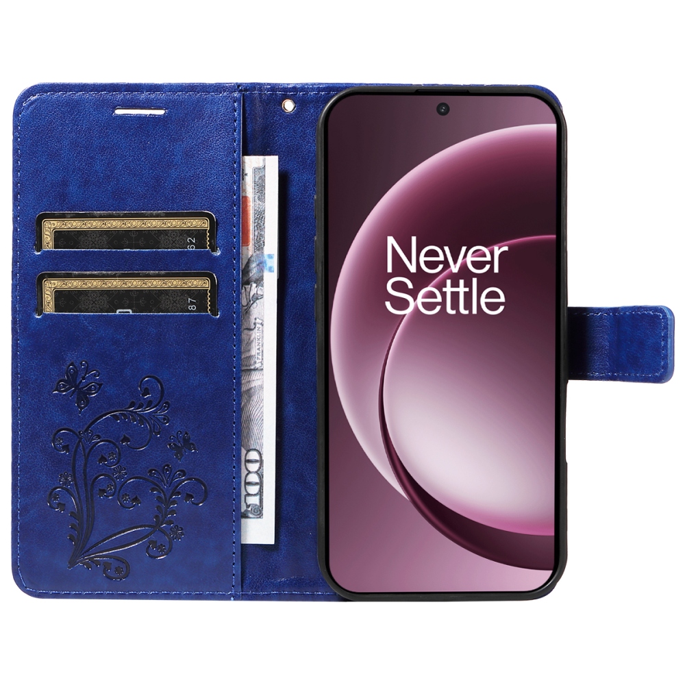 Nagy pillangó könyv tok a OnePlus 15 5G-hez - kék