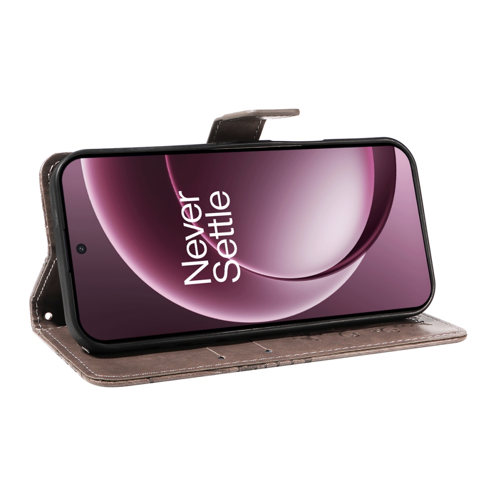 Nagy pillangó könyv tok a OnePlus 15 5G-hez - szürke