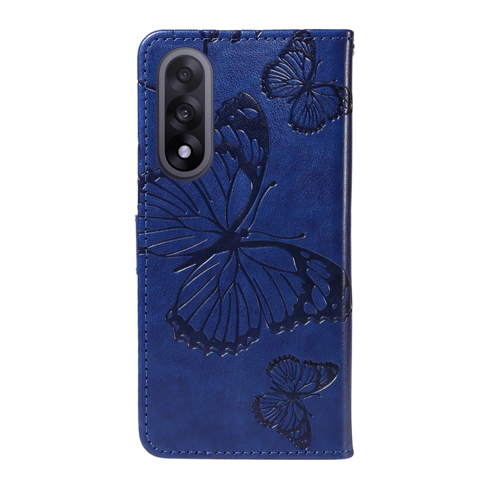 Nagy pillangó könyv tok a OnePlus Nord 5 5G számára - kék