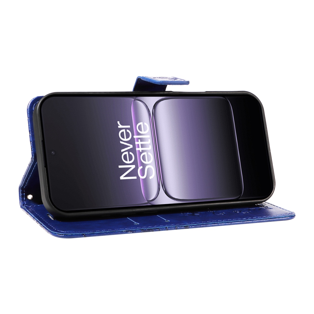 Nagy pillangó könyv tok a OnePlus Nord 5 5G számára - kék