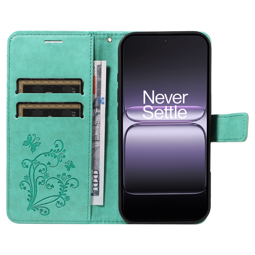 Nagy pillangó könyv tok OnePlus Nord 5 5G - teal - teal