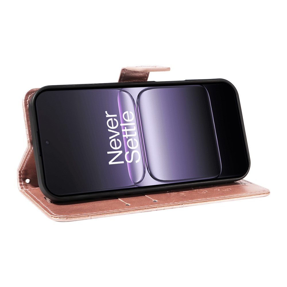 Nagy pillangó könyv tok OnePlus Nord 5 5G - rózsa arany