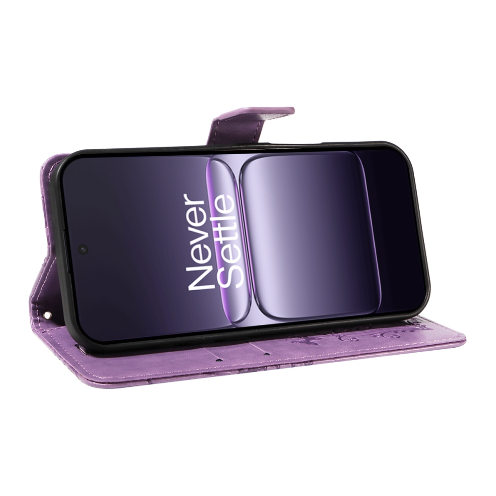 Nagy pillangó könyv tok a OnePlus Nord CE5 5G számára - lila