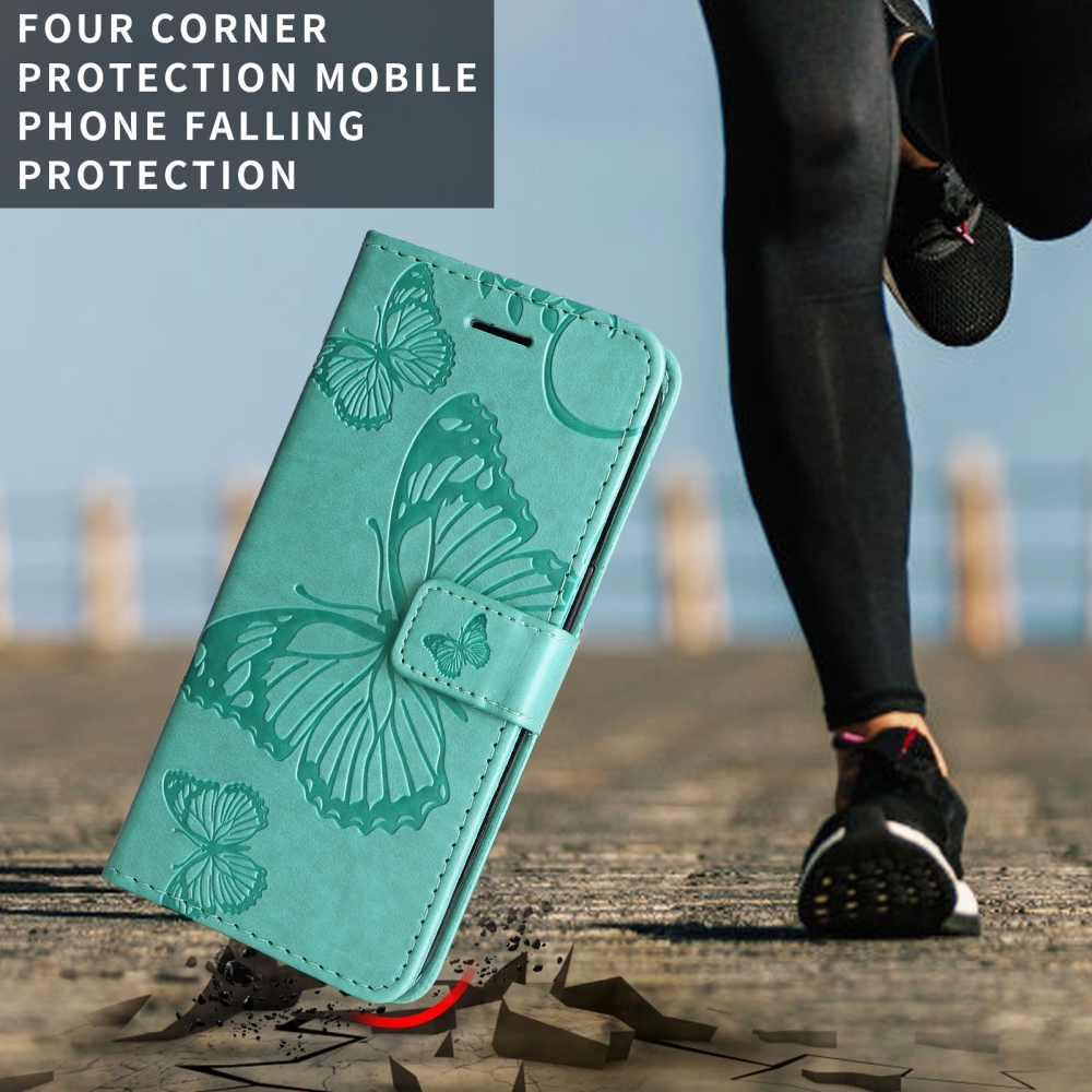 Nagy pillangó könyv tok OnePlus Nord CE5 5G - teal - teal